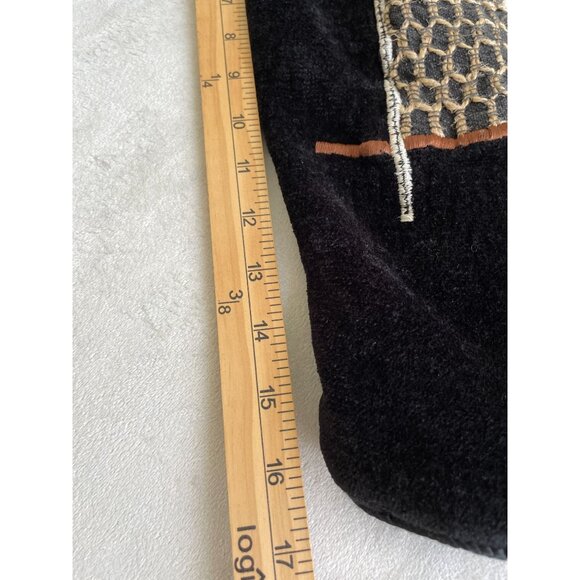 VTG Alex Kim Velvet Blend Button Jacket Abstract Embroidory Design Grandmacore - Picture 7 of 11